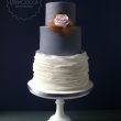 Copper Ruffles Wedding Cake