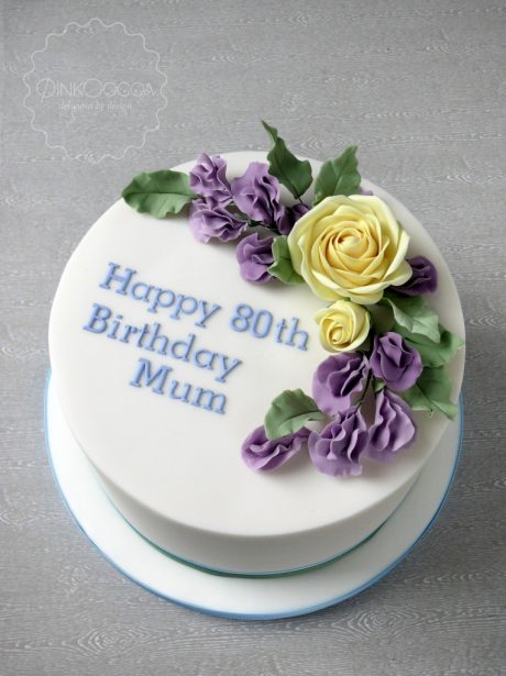 80th birthday cake ideas for mum
