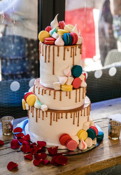 macaron marshmallow wedding cake