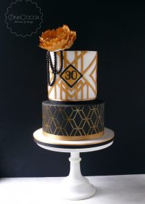 art deco birthday cake