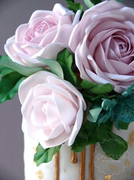 sugar roses drips wedding cake manchester