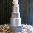 Silver Marble Wedding Cake Manchester