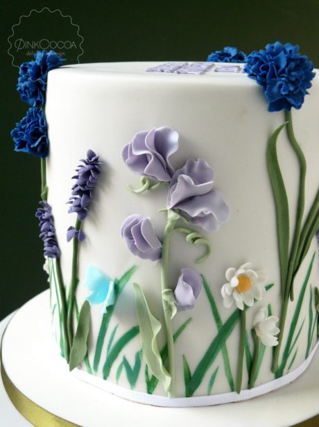 Wild flowers birthday cake manchester