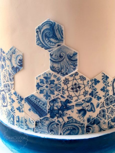Portuguese Tile Wedding Cake