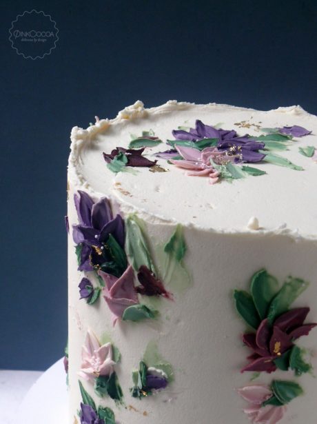 Buttercream Painted Wedding cake Manchester
