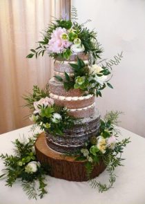 rustic greenery wedding cake manchester stockport cheshire