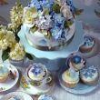 Blue wedding cup cakes