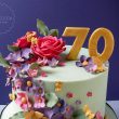 70th Floral Birthday Cake