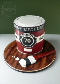 Paint Tin 70th birthday cake