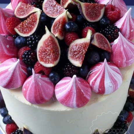 Figs, Berries & Meringues Birthday Cake