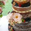 Naked summer fruits wedding cake