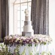 Sliver marble wedding cake
