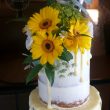 Sunflowers Semi Naked Wedding cake