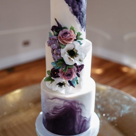 Purple wedding cake Manchester