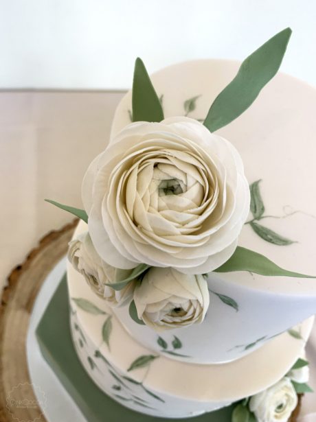 Sage Green Wedding cakes Cheshire