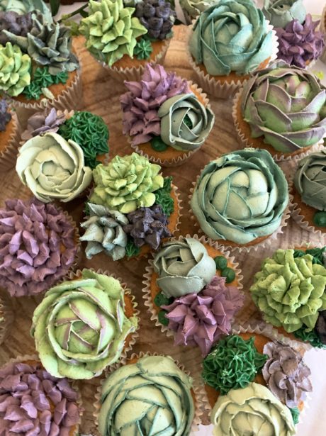 Succulent Wedding Cupcakes