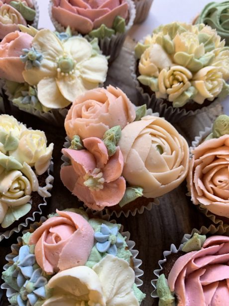 Buttercream floral cupcake Cheshire